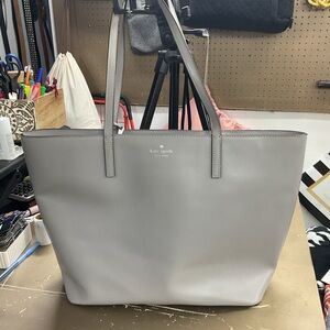 kate spade gray leather tote
